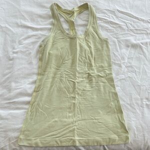 Lululemon Athletica Light Yellow Tank Top